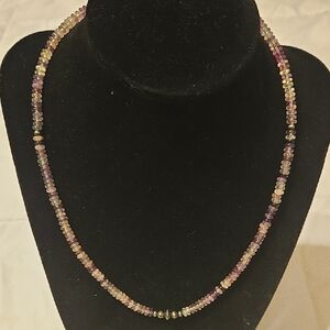 Native Made Fluorite and Navajo Pearl Necklace